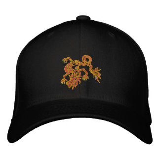 Gorra Bordada Dragón rojo caliente