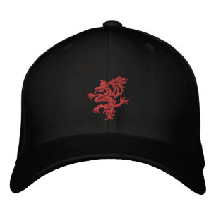 Gorra Bordada dragón rojo tribal