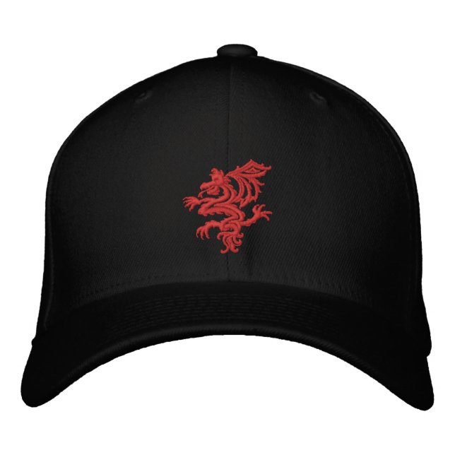 Gorra Bordada dragón rojo tribal (Anverso)