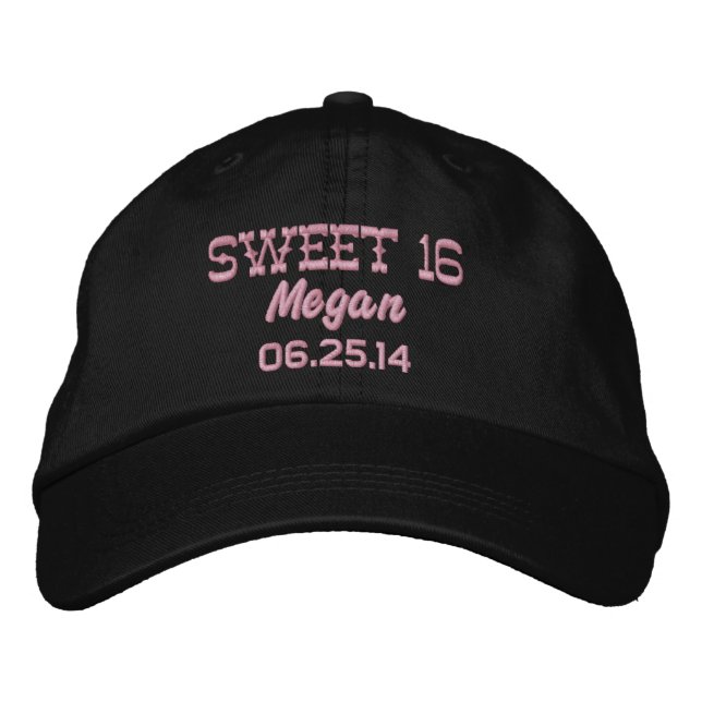 Gorra Bordada Dulce Dieciséis Regalo de celebración de cumpleaño (Anverso)