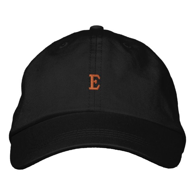 Gorra Bordada E Letra Monograma-Gorra Color Negro (Anverso)