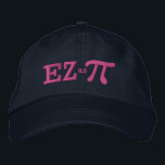 Gorra Bordada Easy as Pie with Pi<br><div class="desc">A whimsical Pi embroidery design. This custom embroidered baseball cap is making for a great humorous gift for the mathematician, the geek, the inquisitive mind. Great for a student, a teacher, an engineer or anyone that has this thing with numbers. Embroidery designs are available in a selection of popular color...</div>