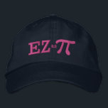 Gorra Bordada Easy as Pie with Pi<br><div class="desc">A whimsical Pi embroidery design. This custom embroidered baseball cap is making for a great humorous gift for the mathematician, the geek, the inquisitive mind. Great for a student, a teacher, an engineer or anyone that has this thing with numbers. Embroidery designs are available in a selection of popular color...</div>