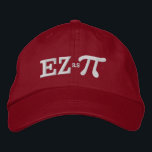 Gorra Bordada Easy as Pie with Pi<br><div class="desc">A whimsical Pi embroidery design. This custom embroidered baseball cap is making for a great humorous gift for the mathematician, the geek, the inquisitive mind. Great for a student, a teacher, an engineer or anyone that has this thing with numbers. Embroidery designs are available in a selection of popular color...</div>