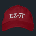 Gorra Bordada Easy as Pie with Pi<br><div class="desc">A whimsical Pi embroidery design. This custom embroidered baseball cap is making for a great humorous gift for the mathematician, the geek, the inquisitive mind. Great for a student, a teacher, an engineer or anyone that has this thing with numbers. Embroidery designs are available in a selection of popular color...</div>