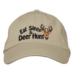 Gorra Bordada Eat Sleep Deer Hunt White Tail Embroidery
