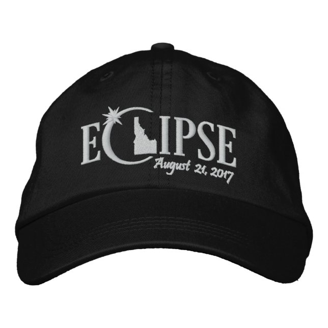 Gorra Bordada Eclipse solar en Idaho - 21 de agosto de 2017 (Anverso)