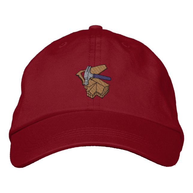 Gorra Bordada Edificio con sierra y martillo (Anverso)