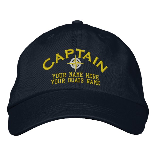 Gorra Bordada El barco de los marineros captains la navegación (Anverso)