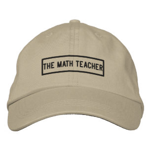 Gorra Bordada El bordado del título del profesor de matemáticas