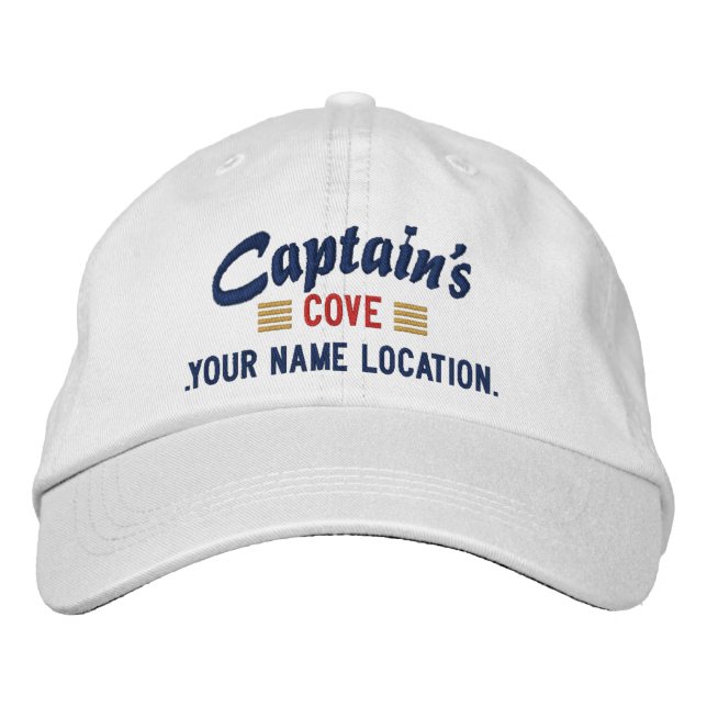 Gorra Bordada El capitán COVE lo personaliza con un tapón bordad (Anverso)