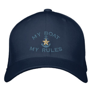 Gorra Bordada El capitán dice que mi barco mis reglas ancla estr