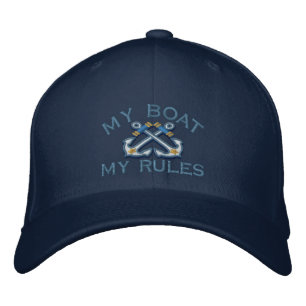 Gorra Bordada El capitán dice que mi barco mis reglas cruzaron l