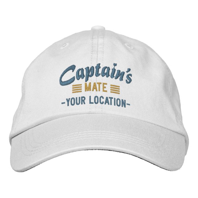 Gorra Bordada ¡El capitán MATE lo personaliza! Tapa embrojada (Anverso)