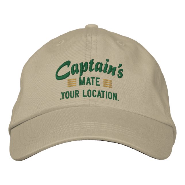Gorra Bordada ¡El capitán MATE lo personaliza! Tapa embrojada (Anverso)