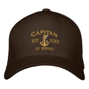 Gorra Bordada El Capitán, nombre y año