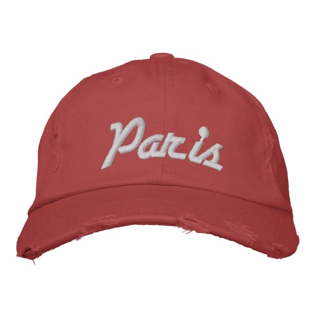 Gorra Bordada El estilo de la cosecha roja de París con problema (Anverso)