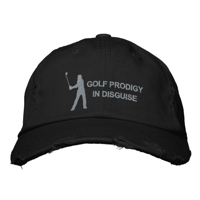 Gorra Bordada El Golf Prodigy En El Disfrazado Diseño De Golf Gr (Anverso)