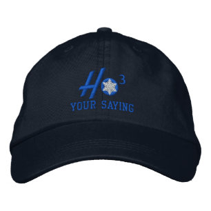 Gorra Bordada El Ho Ho Ho Ho Ho Ho Ho con el copo de nieve en az