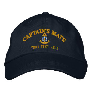 Gorra Bordada El mate del capitán fácilmente personalizado