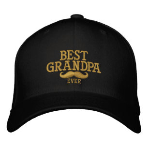 Gorra Bordada El mejor abuelo nunca Mustache Embroidery
