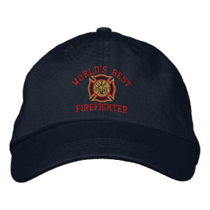 Gorra Bordada El mejor bordado Personalizado de bomberos del mun