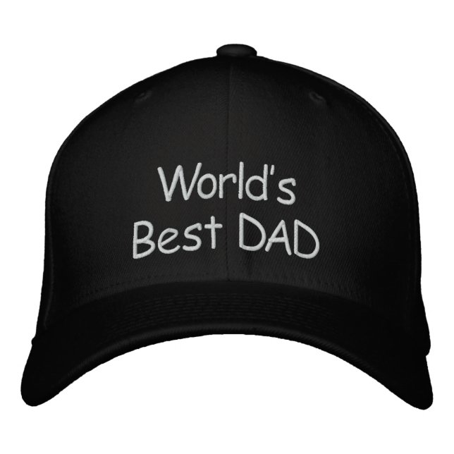 Gorra Bordada El mejor papá del mundo (Anverso)