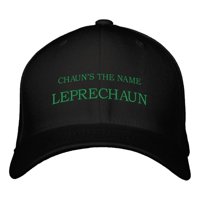 GORRA BORDADA EL NOMBRE DE CHAUN, LEPRECHAUN (Anverso)