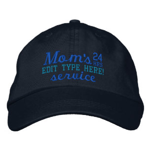 Gorra Bordada El servicio personalizado de mamá las 24 horas tie