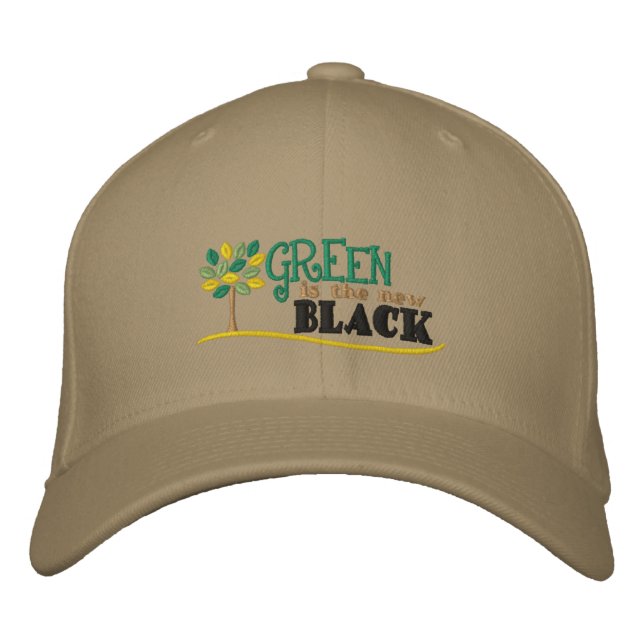 Gorra Bordada El verde es nuevo negro (Anverso)