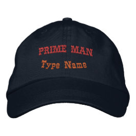 Gorra Bordada Elegante hombre PRIME ajustable moda azul marino c