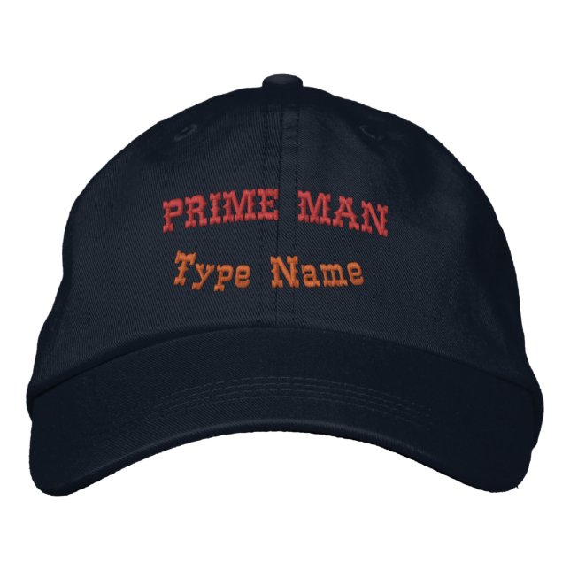 Gorra Bordada Elegante hombre PRIME ajustable moda azul marino c (Anverso)