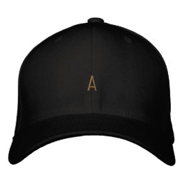Gorra Bordada Elegante Personalizado "A" monograma distintivo