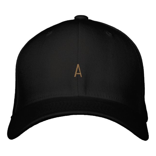 Gorra Bordada Elegante Personalizado "A" monograma distintivo (Anverso)