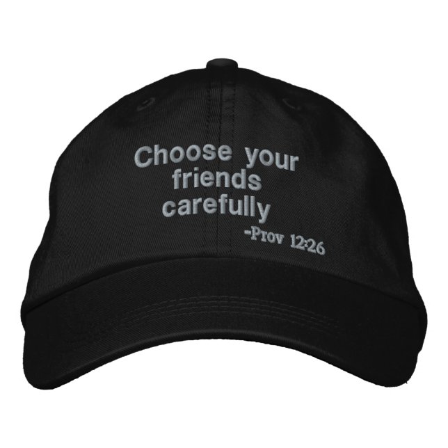 Gorra Bordada Elige a tus amigos (Anverso)
