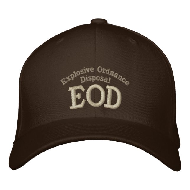 Gorra Bordada Eliminación de artefactos explosivos, EOD (Anverso)