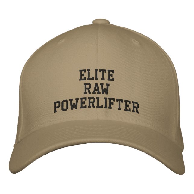 Gorra Bordada Elite Raw Powerlifter (Anverso)