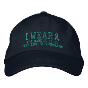 Gorra Bordada Embroiderazgo de la toma de conciencia de Jade Rib