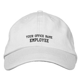 Gorra Bordada Embroidered Custom Staff Hat White Uniform Design