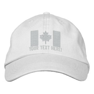 Gorra Bordada Embroidería de Bandera Canadiense Grande Personali