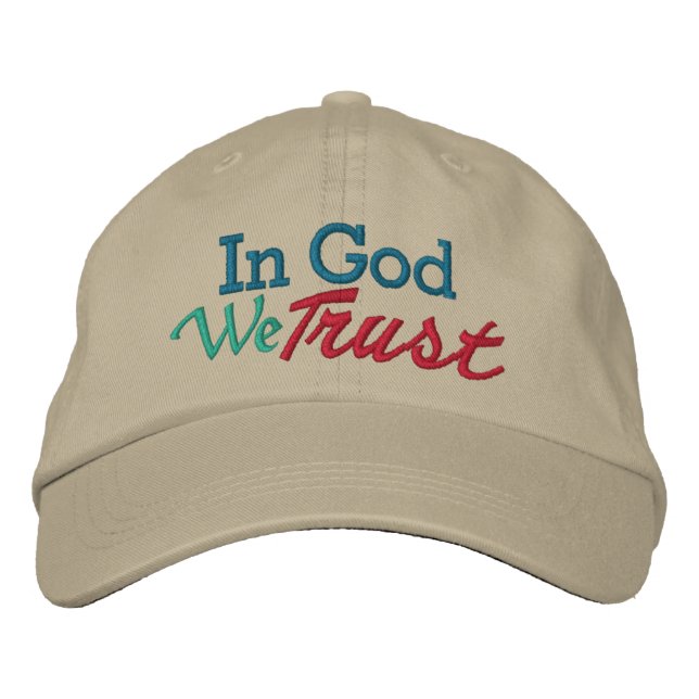 Gorra Bordada EN DIOS Confiamos - Úsenlo con orgullo (Anverso)