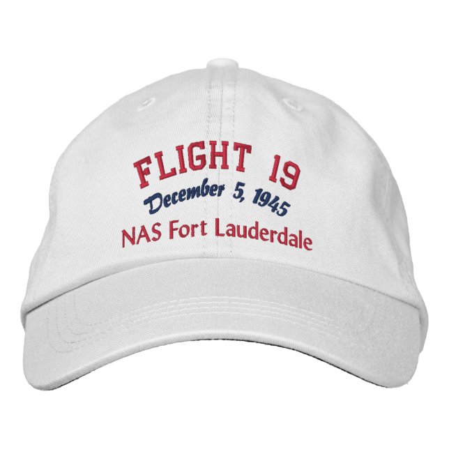 Gorra Bordada En memoria del vuelo 19 (Anverso)