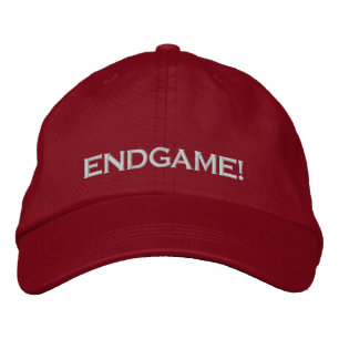 GORRA BORDADA "¡ENDGAME!", TAPA DEL JUEGO DE PC