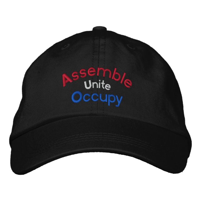 Gorra Bordada Ensamblar unir la tapa borrosa de Occupy (Anverso)