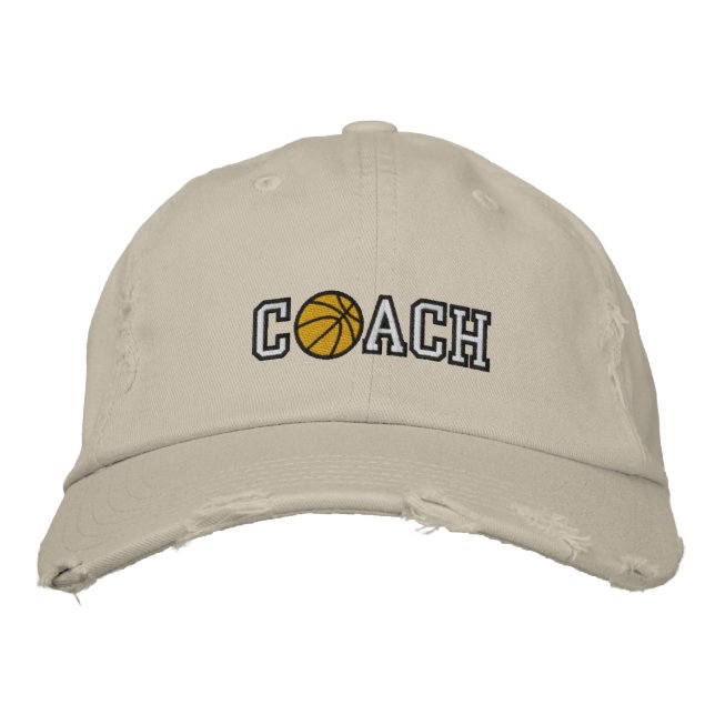 Gorra Bordada Entrenador de baloncesto (Anverso)