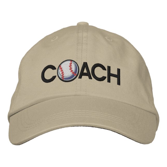 Gorra Bordada Entrenador de béisbol (Anverso)
