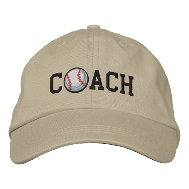 Gorra Bordada Entrenador de béisbol (Anverso)