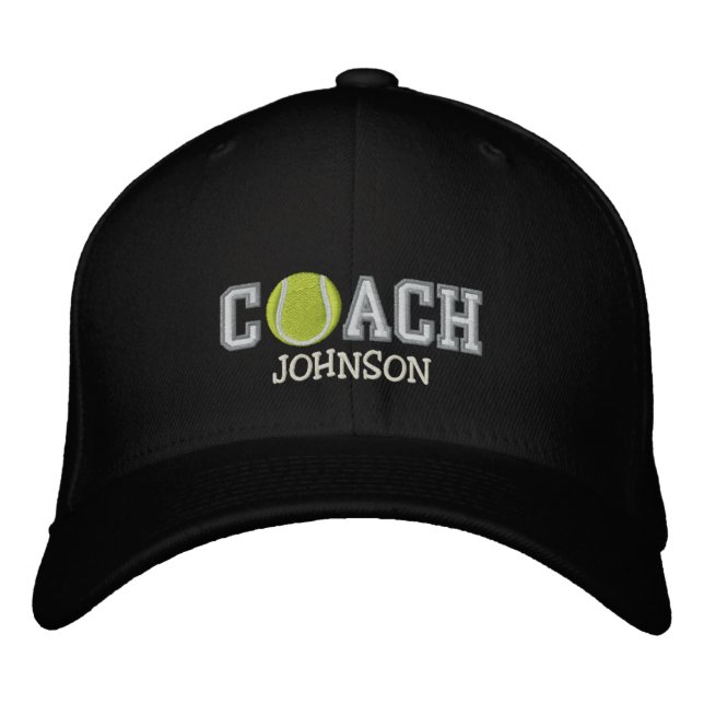 Gorra Bordada Entrenador de tenis (Anverso)