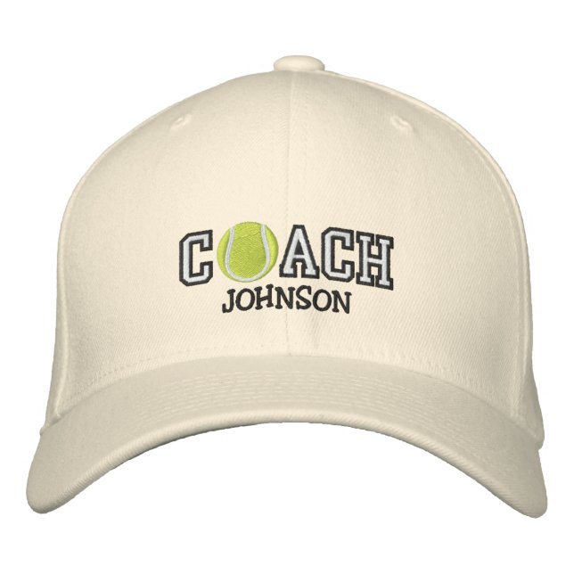 Gorra Bordada Entrenador de tenis (Anverso)