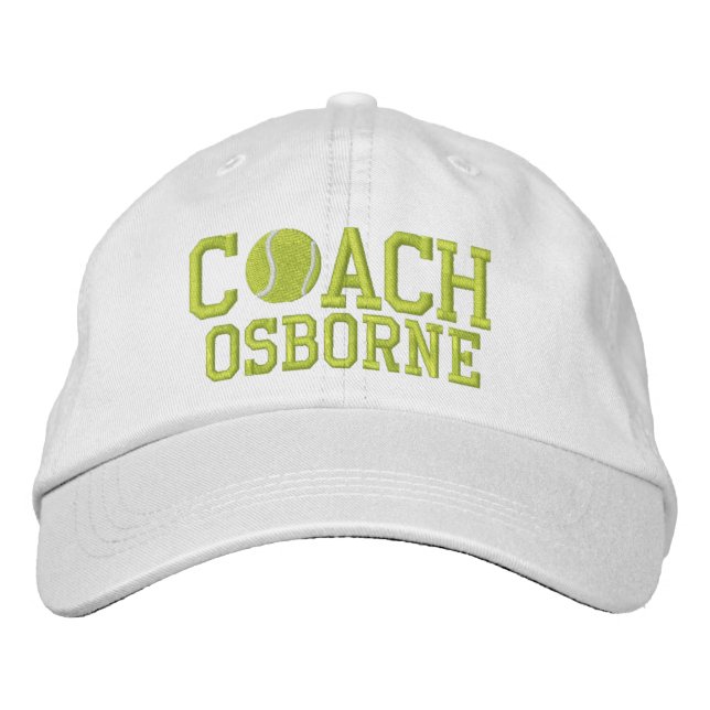 Gorra Bordada Entrenador de tenis personalizado (Anverso)